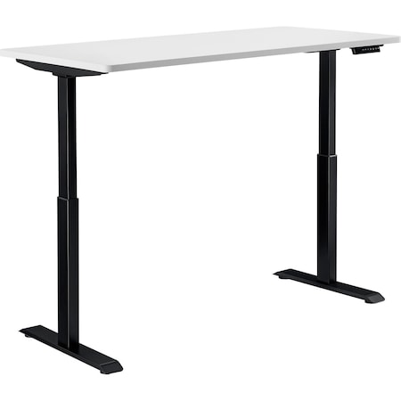Interion By Global Industrial Sit Stand Desk, 30 in D X 28 to 46 in H, 48 in W X 695779WH